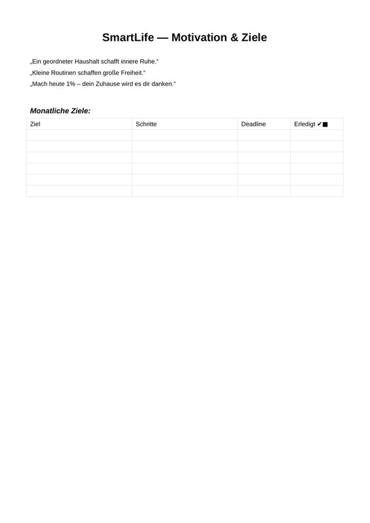 SmartLife - Motivation & Ziele