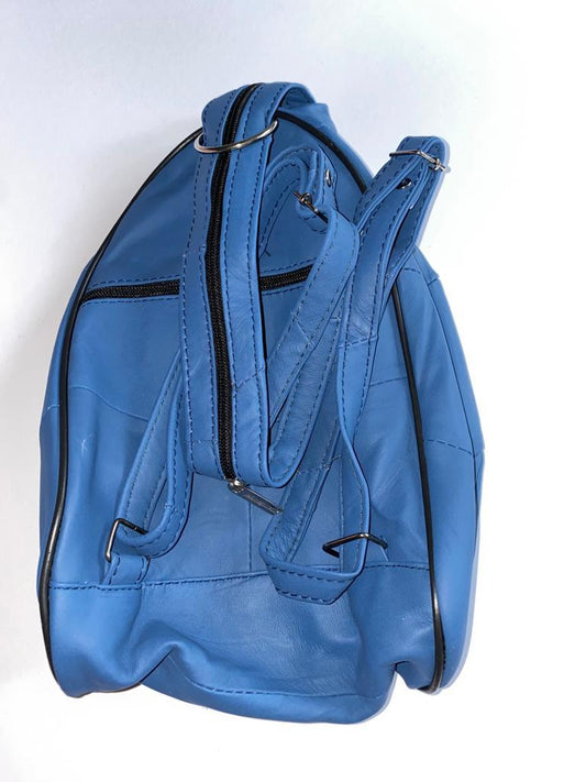 2- in- 1 Lammleder Tasche Blau